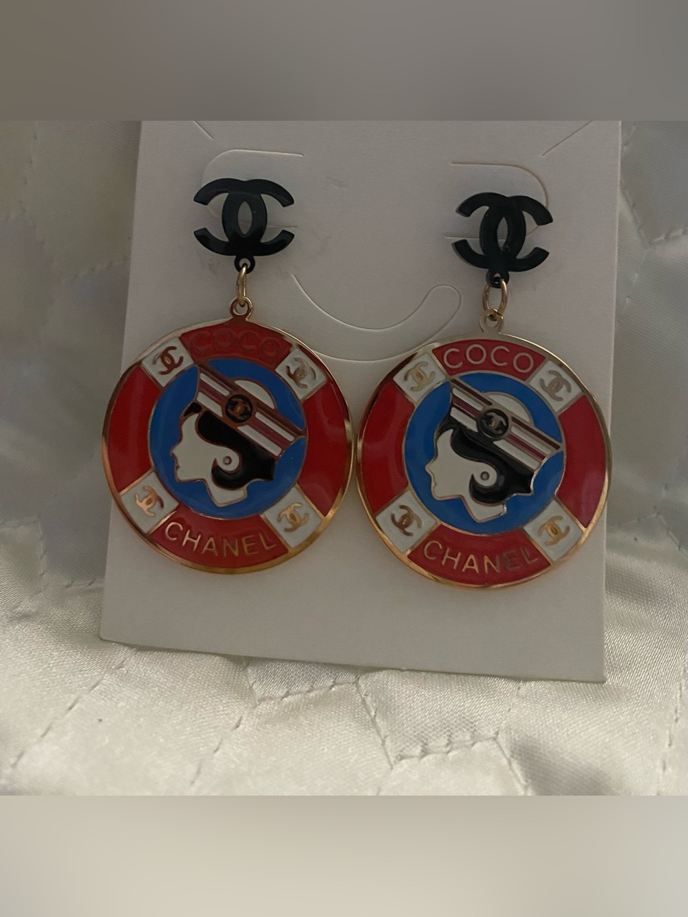 💕 Double C  Earrings For Pierced Ears